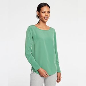 Ann Taylor Petite Slit Cuff Blouse